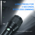 Waterproof TYPE-C chagring stepless dimming Flashlight